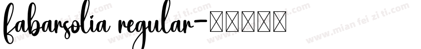 fabarsolia regular字体转换